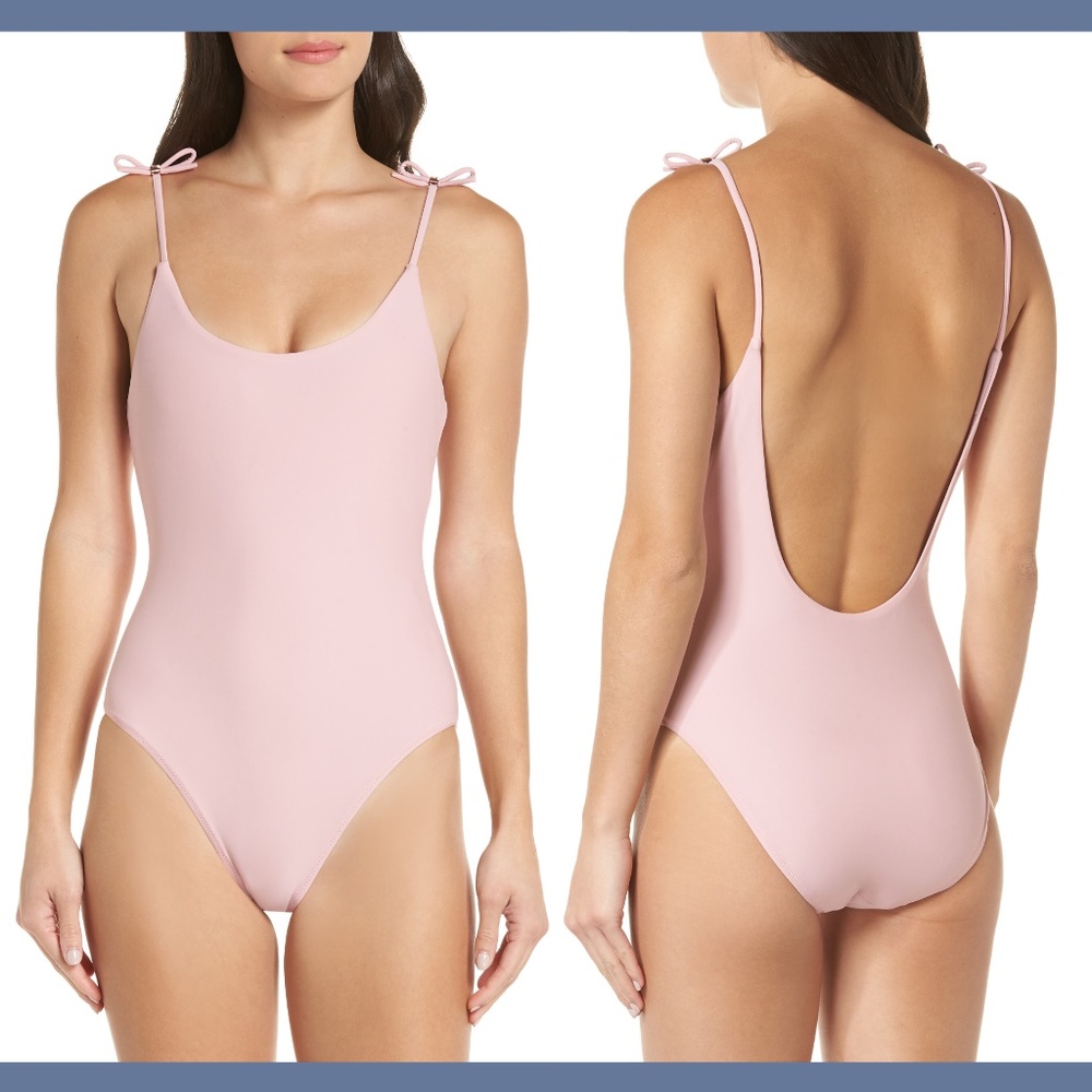 NEW Ted Baker Ottino‎ One-Piece Swimsuit in Pale Pink [SZ 2 in TB] #C893